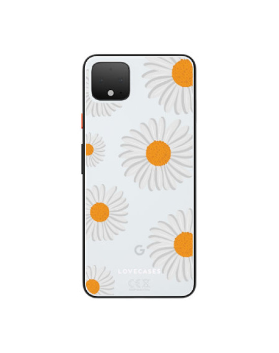LoveCases Google Pixel 4 XL Clear Daisy Case LoveCases Google Pixel 4 XL Clear Daisy Case