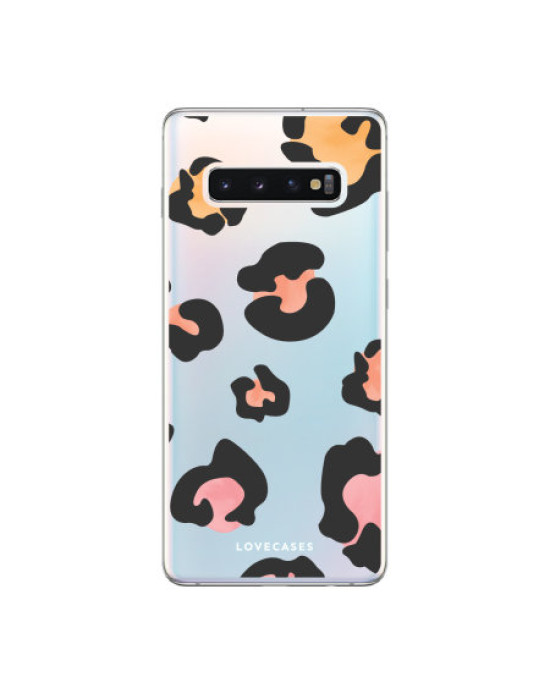 LoveCases Samsung S10 Leopard Clear Phone Case - Multicoloured