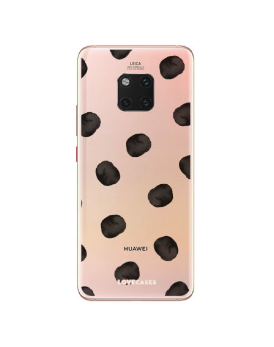 LoveCases Huawei Mate 20 Pro Polka Phone Case - Clear Black