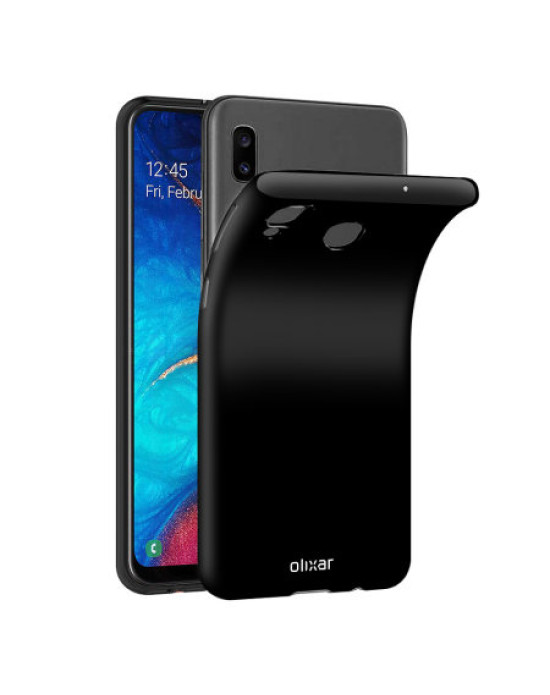 Olixar FlexiShield Samsung Galaxy A30 Gel Case - Solid Black