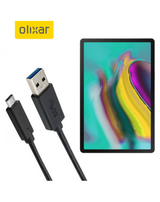 Olixar USB-C Samsung Galaxy Tab S5e Charging Cable - Black 1m