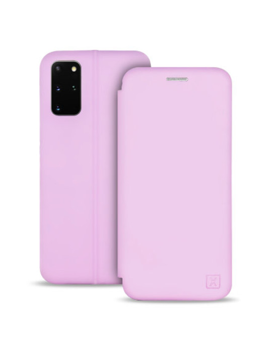Olixar Soft Silicone Samsung Galaxy S20 Plus Wallet Case - Pastel Pink