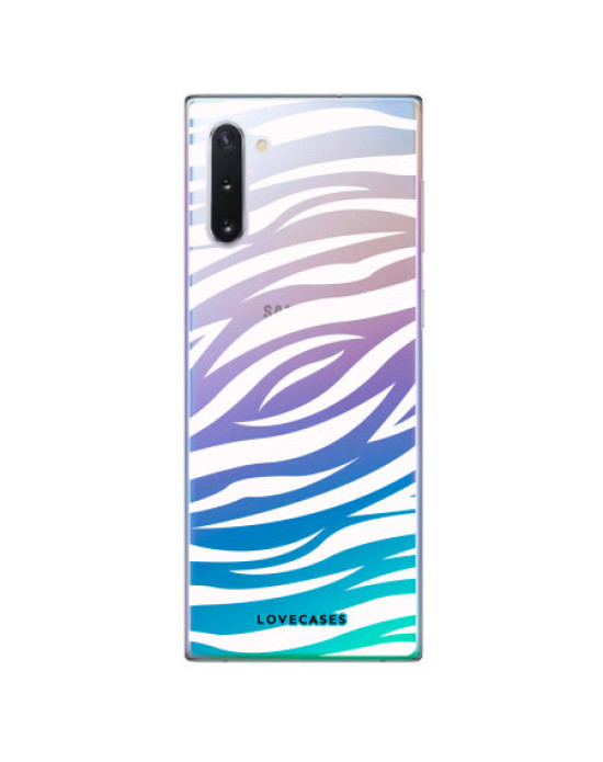 LoveCases Samsung Note 10 Zebra Phone Case - Clear White
