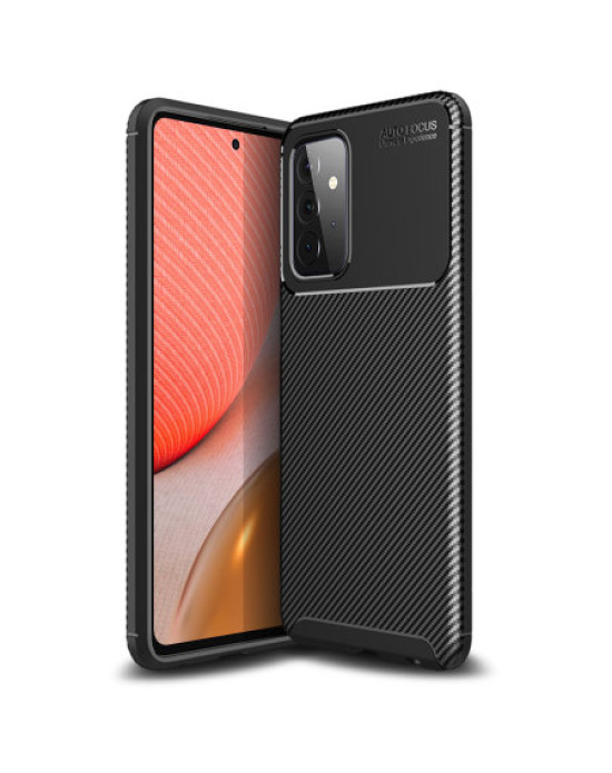Olixar Carbon Fibre Samsung Galaxy A72 Case - Black