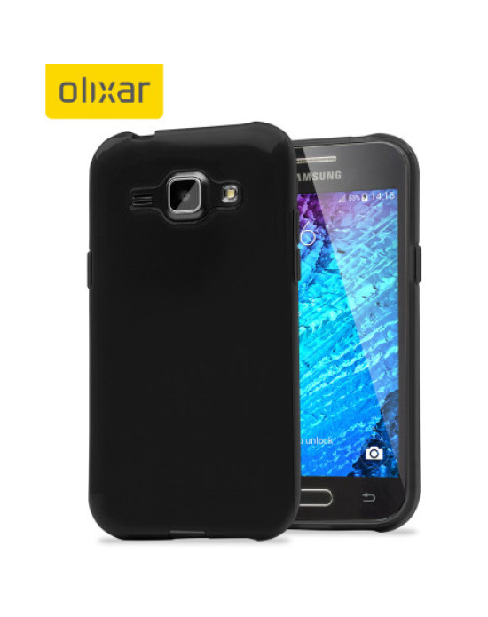Olixar FlexiShield Samsung Galaxy J1 2015 Gel Case - Black