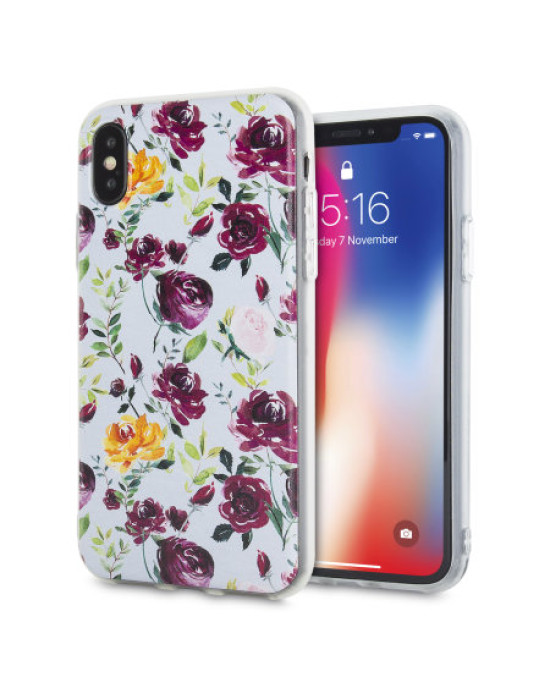 LoveCases Floral Art iPhone X Case - Blue / White