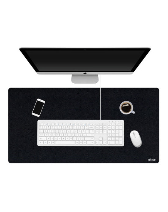 Olixar Full Size Office Desk/Gaming Multi-functional Leather Mat-Black
