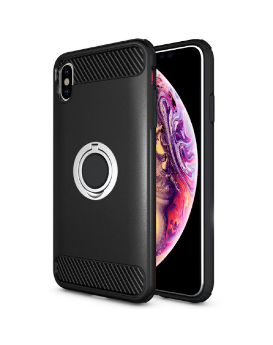 Olixar ArmaRing iPhone XS Finger Loop Tough Case - Black