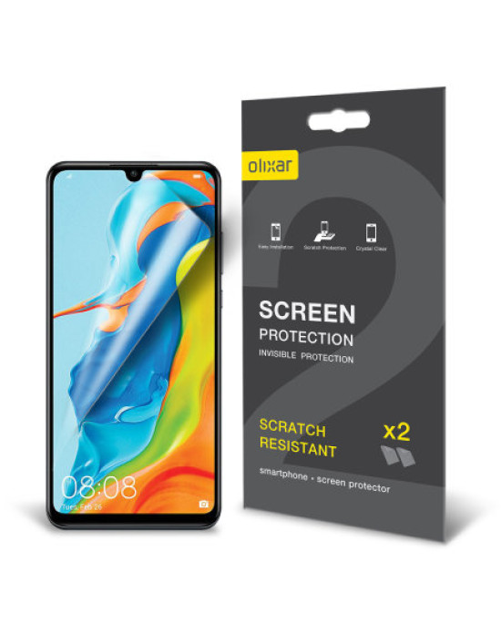 Olixar Huawei P30 Lite Film Screen Protector 2-in-1 Pack