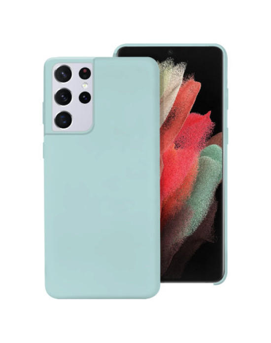 Olixar Samsung Galaxy S21 Ultra Soft Silicone Case - Pastel Green