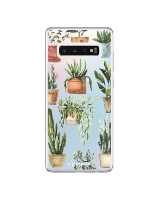 LoveCases Samsung S10 Plus Plant Phone Case - Clear Multi