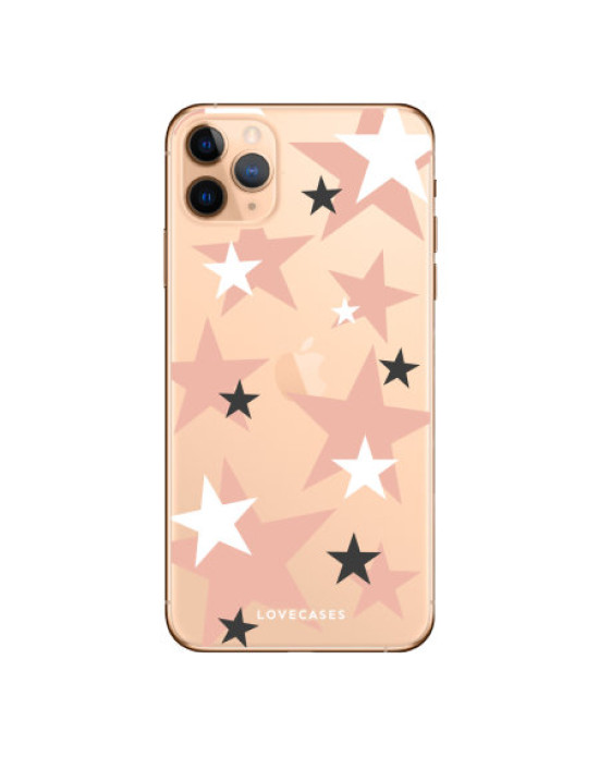 LoveCases iPhone 11 Pro Max Pink Star Clear Phone Case