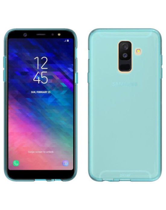 Olixar FlexiShield Samsung Galaxy A6 Plus 2018 Gel Case - Coral Blue