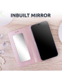 Olixar Leather-Style iPhone 12 Pro Max Mirror Stand Case - Rose Gold Olixar Leather-Style iPhone 12 Pro Max Mirror Stand Case - Rose Gold
