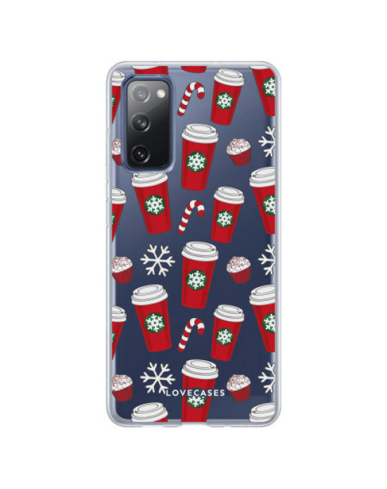 LoveCases Samsung Galaxy S20 FE Christmas Red Cups Case - Clear