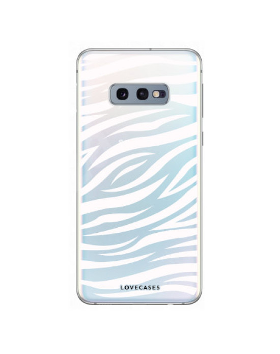 LoveCases Samsung S10e Zebra Phone Case - Clear White