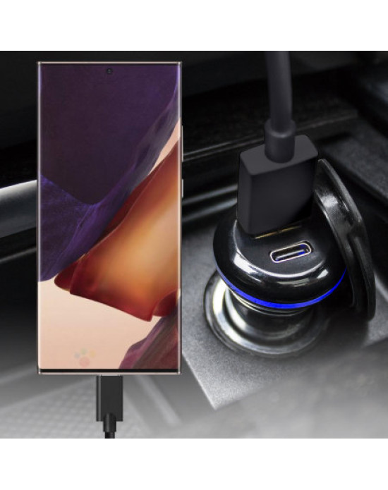 Olixar Note 20 Ultra Fast Car Charger With USB-C PD & QC 3.0- 36W