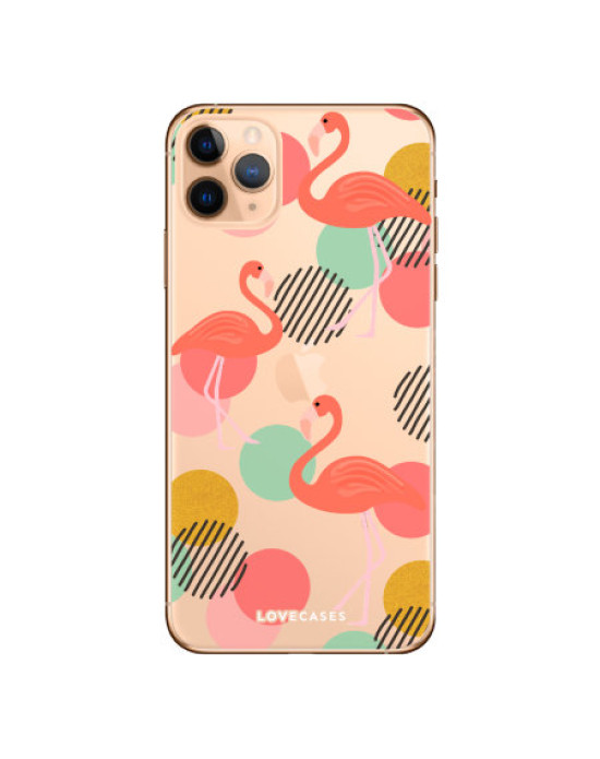 LoveCases iPhone 11 Pro Flamingo Phone Case - Clear Multi
