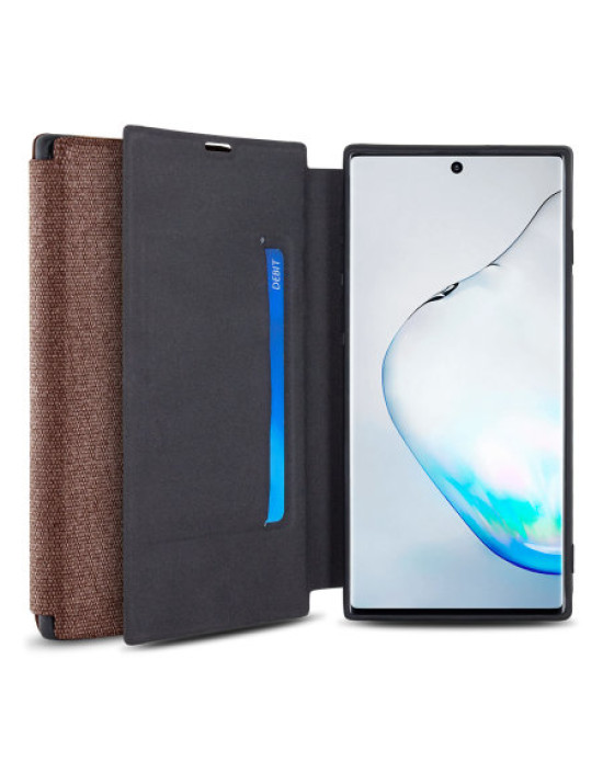 Olixar Canvas Samsung Galaxy Note 10 Wallet Case - Brown