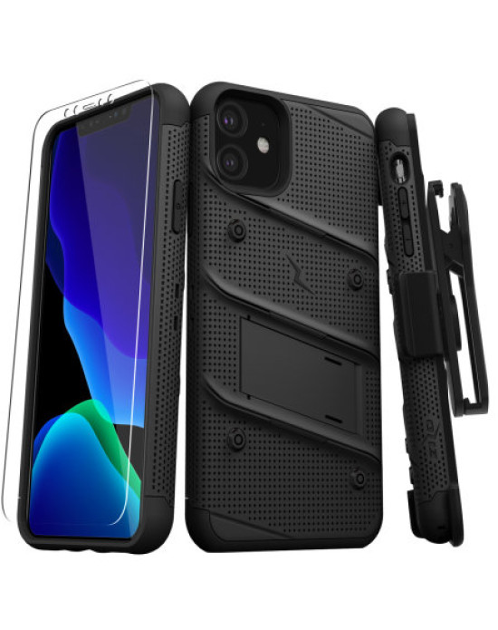 Zizo Bolt Series iPhone 11 Tough Case & Screen Protector - Black