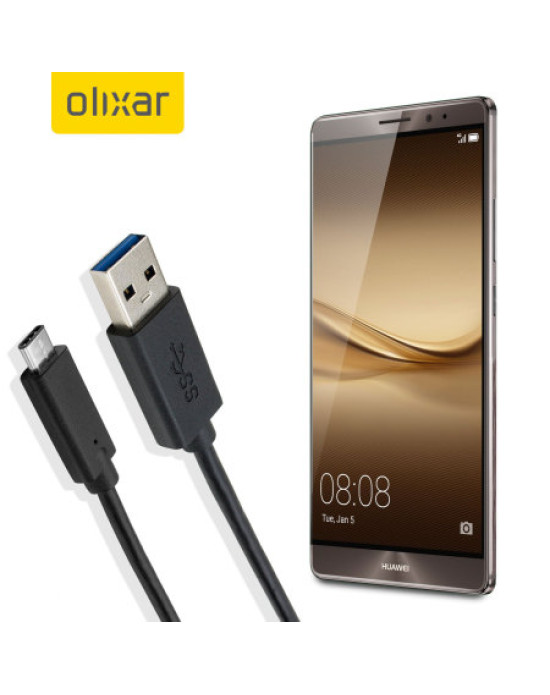 Olixar USB-C Huawei Mate 9 Charging Cable - Black 1m