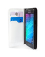 Olixar Leather-Style Samsung Galaxy J1 2015 Wallet Case - White Olixar Leather-Style Samsung Galaxy J1 2015 Wallet Case - White