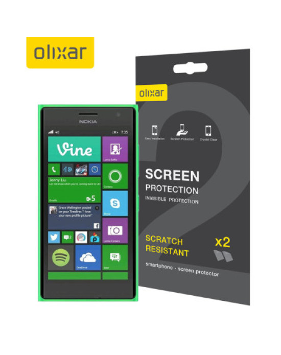 Olixar Nokia Lumia 735 Screen Protector 2-in-1 Pack