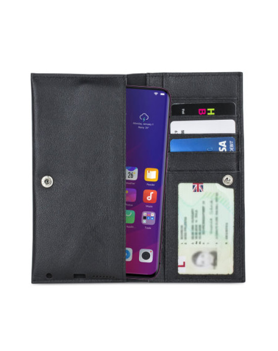 Olixar Primo Genuine Leather Oppo Find X Pouch Wallet Case - Black