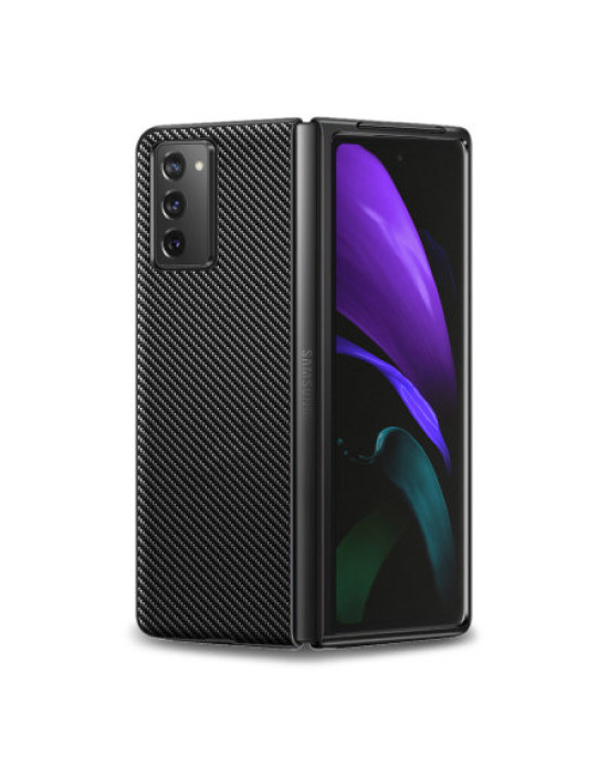 Olixar Carbon Fibre Samsung Galaxy Z Fold 2 5G Case - Black