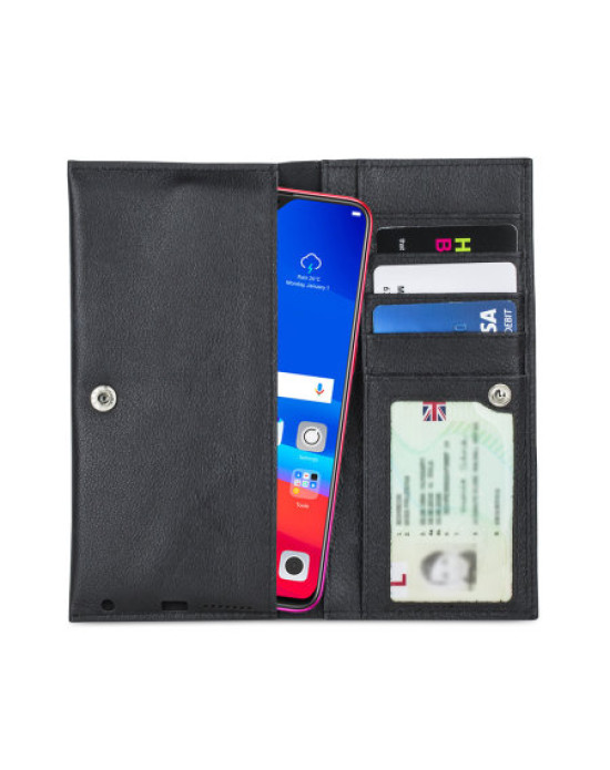 Olixar Primo Genuine Leather Oppo F9 / F9 Pro Wallet Case - Black