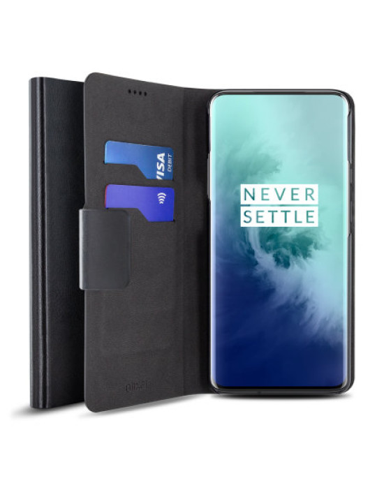 Olixar Leather-Style OnePlus 7T Pro Wallet Stand Case - Black