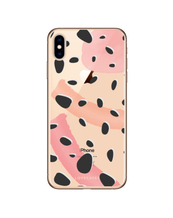 LoveCases iPhone X Abstract Polka Case - Clear Multi