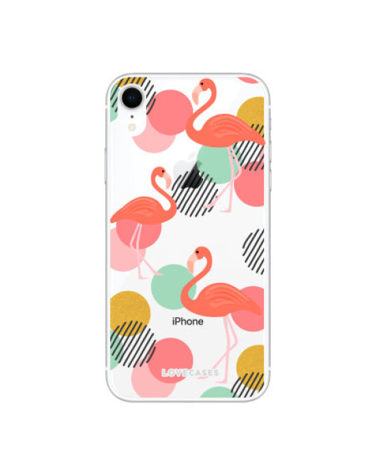 LoveCases iPhone XR Flamingo Clear Phone Case