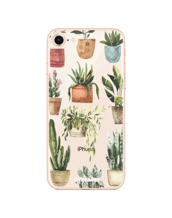 LoveCases iPhone 8 Plant Phone Case - Clear Multi