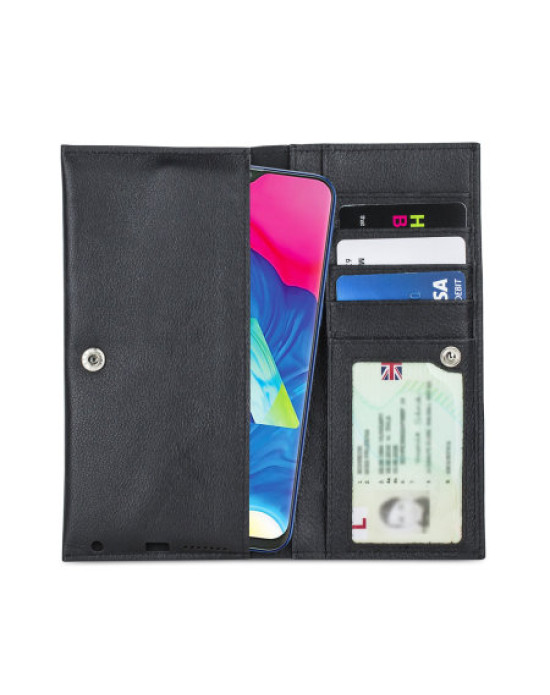 Olixar Primo Genuine Leather Samsung Galaxy M10 Wallet Case - Black