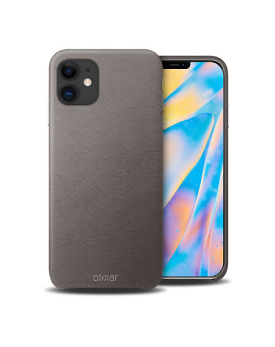 Olixar Genuine Leather iPhone 12 mini Case - Grey