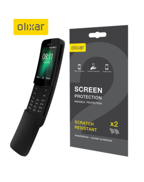 Olixar Nokia 8110 4G Screen Protector 2-in-1 Pack