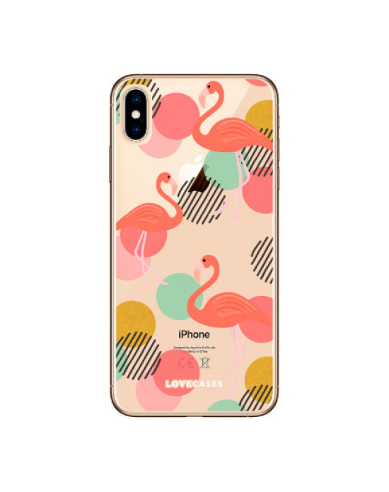 LoveCases iPhone XS Max Flamingo Clear Phone Case LoveCases iPhone XS Max Flamingo Clear Phone Case