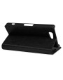 Olixar Leather-Style Sony Xperia A4 Wallet Stand Case - Black