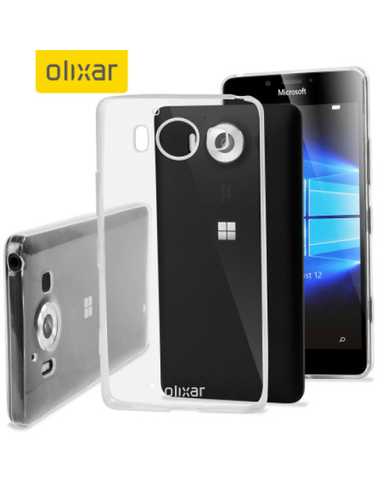 Olixar FlexiShield Ultra-Thin Microsoft Lumia 950 Gel Case - Clear