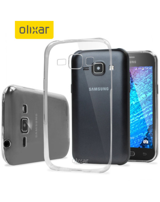 Olixar FlexiShield Ultra-Thin Samsung Galaxy J1 2015 Gel Case - Clear
