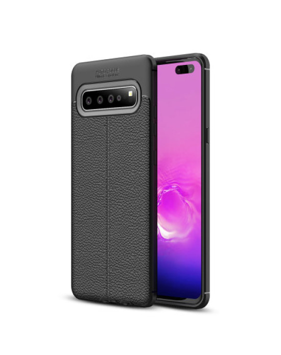 Olixar Attache Samsung Galaxy S10 5G Leather-Style Case - Black