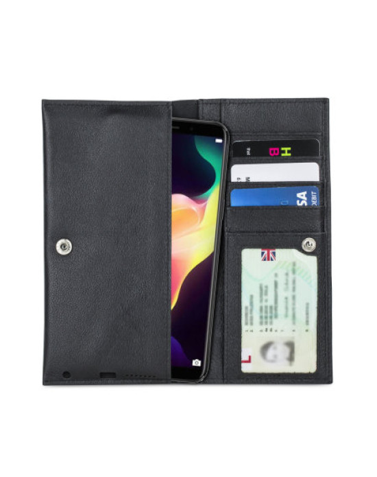 Olixar Primo Genuine Leather Oppo F5 Pouch Wallet Case - Black