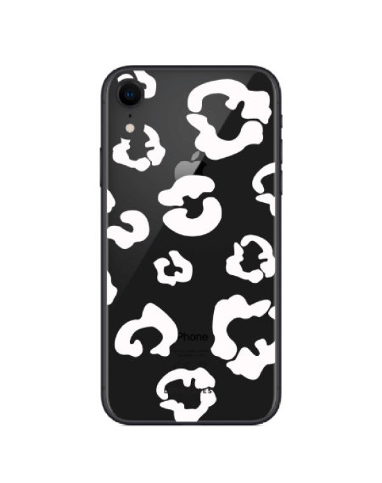 LoveCases iPhone XR Leopard Print Case - Clear White
