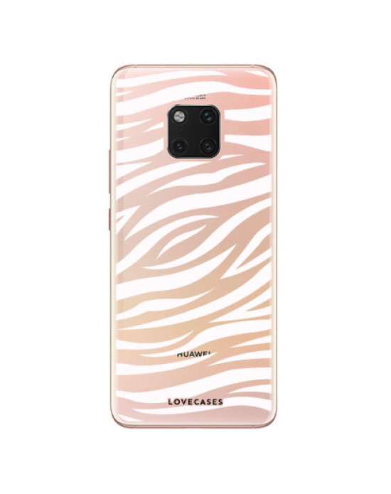LoveCases Huawei Mate 20 Pro Zebra Phone Case - Clear White