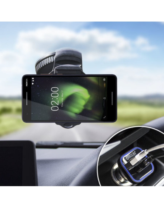 Olixar DriveTime Nokia 2 V Car Holder & Charger Pack