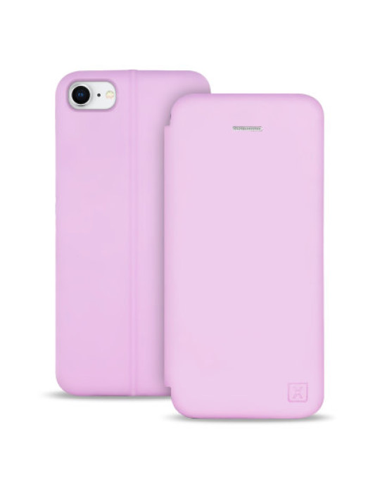 Olixar Soft Silicone iPhone 8 Wallet Case - Pastel Pink