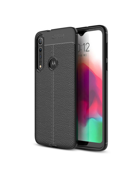 Olixar Attache Motorola One Macro Leather-Style Case - Black