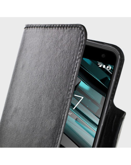 Olixar Leather-Style Vodafone Smart Platinum 7 Wallet Case - Black