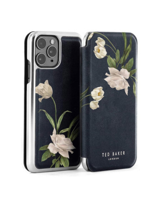 Ted Baker Elderflower iPhone 11 Pro Folio Case - Black / Silver